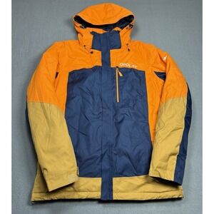 Orolay Jacket Mens Medium PTX Snow Insulated Skiing Colorblock Waterproof Orange